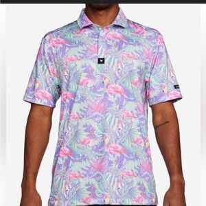 Bad Birdie Tropical Flamingo Print Shirt
Size L